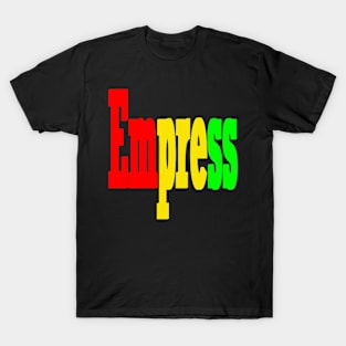 Empress Queen women girls Reggae Rasta Jamaica Jamaican T-Shirt